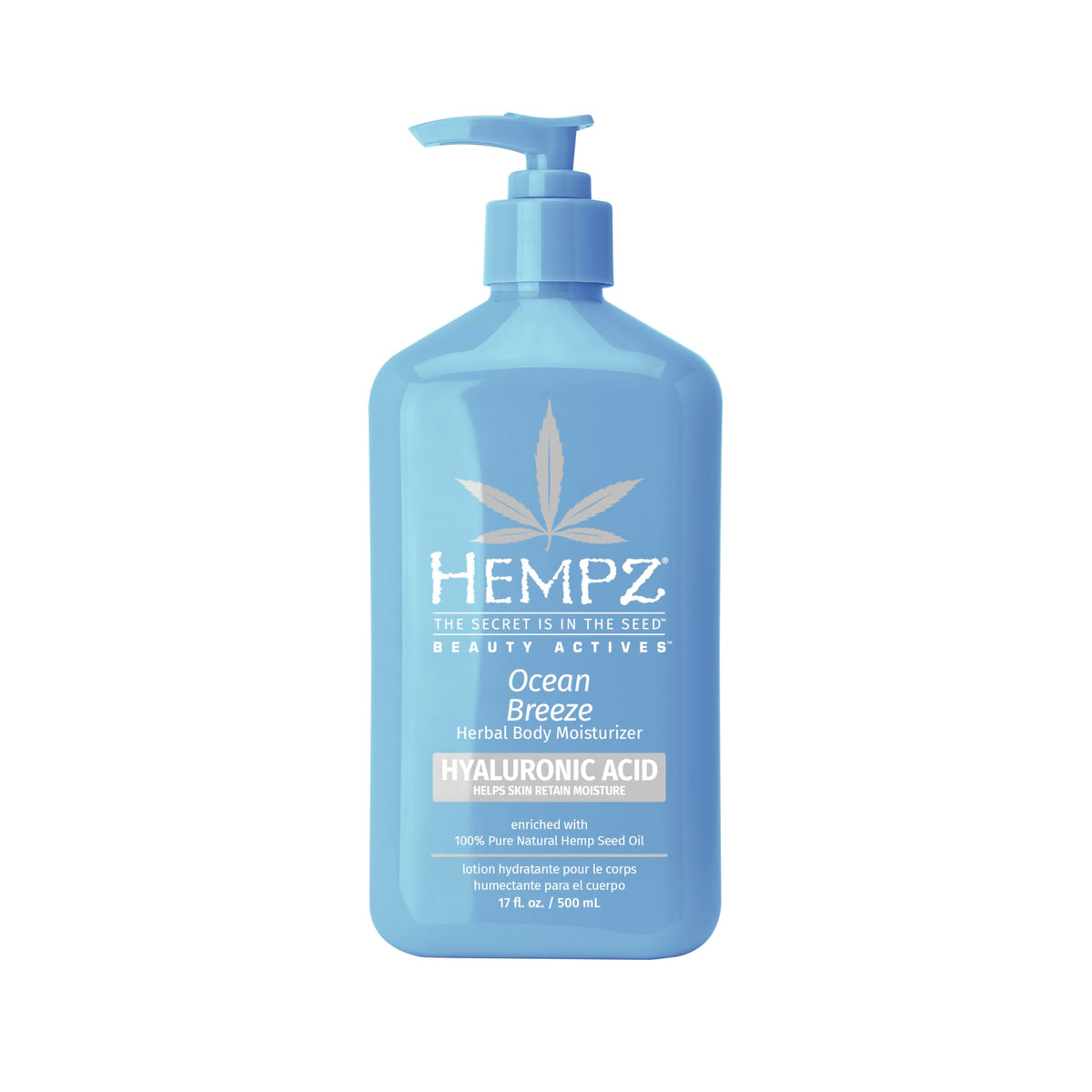 Hempz Lotion Corps Brise Océane : hydratation durable et parfum frais.