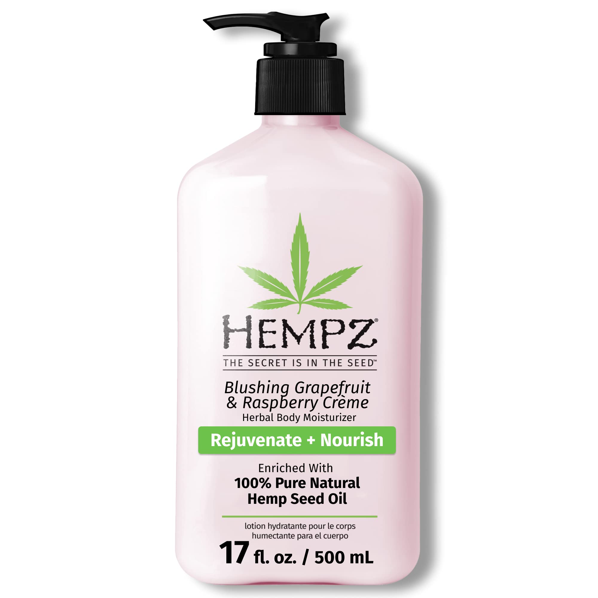 Hempz Crème Corps Grapefruit Framboise - bouteille lumineuse et hydratation durable