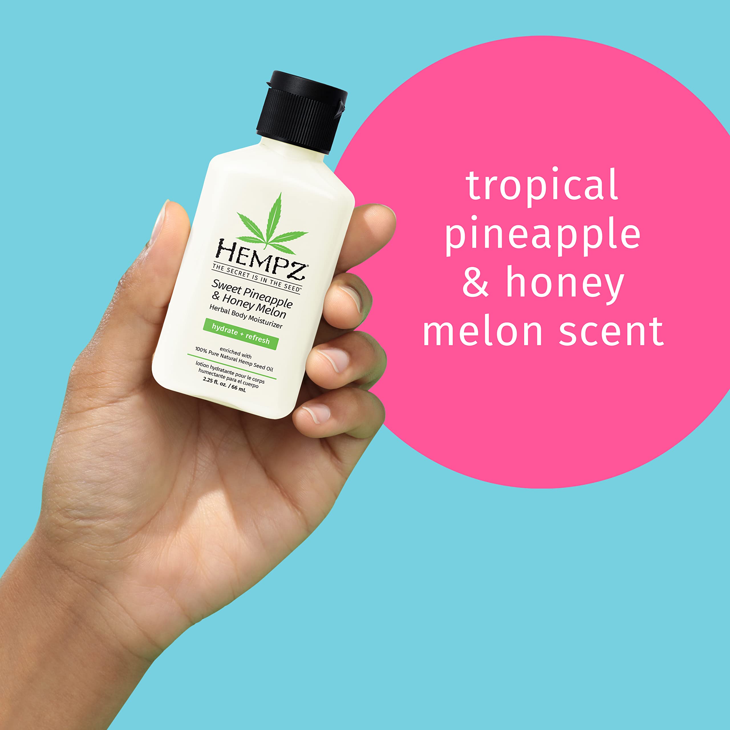 Mélange huile chanvre et jojoba d'Hempz: massage léger.