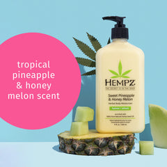 Hempz texture crème légère, application facile et rapide.