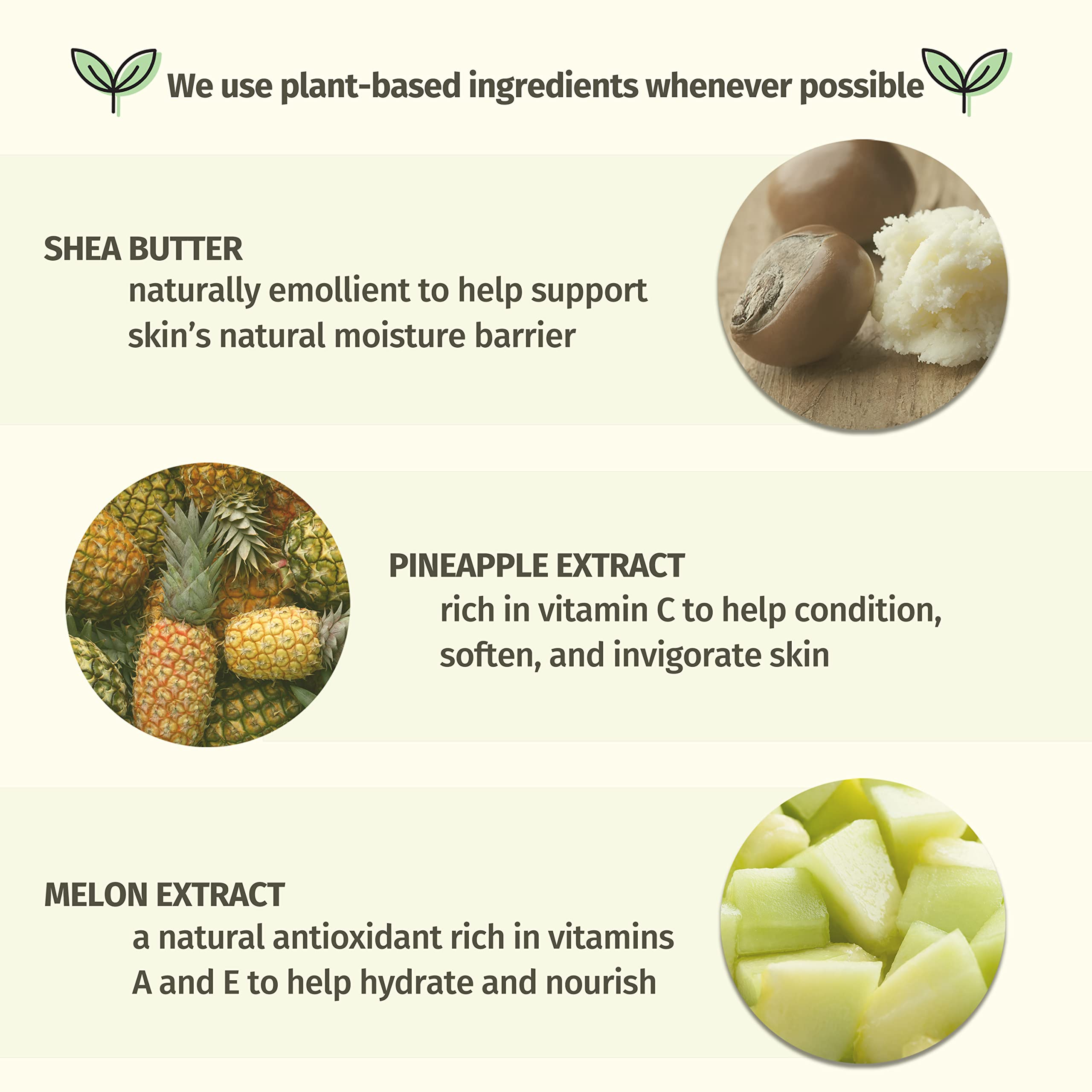 Ingrédients Hempz: huile de chanvre et jojoba, beurre de karité nourrissant.