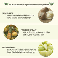 Ingrédients Hempz: huile de chanvre et jojoba, beurre de karité nourrissant.