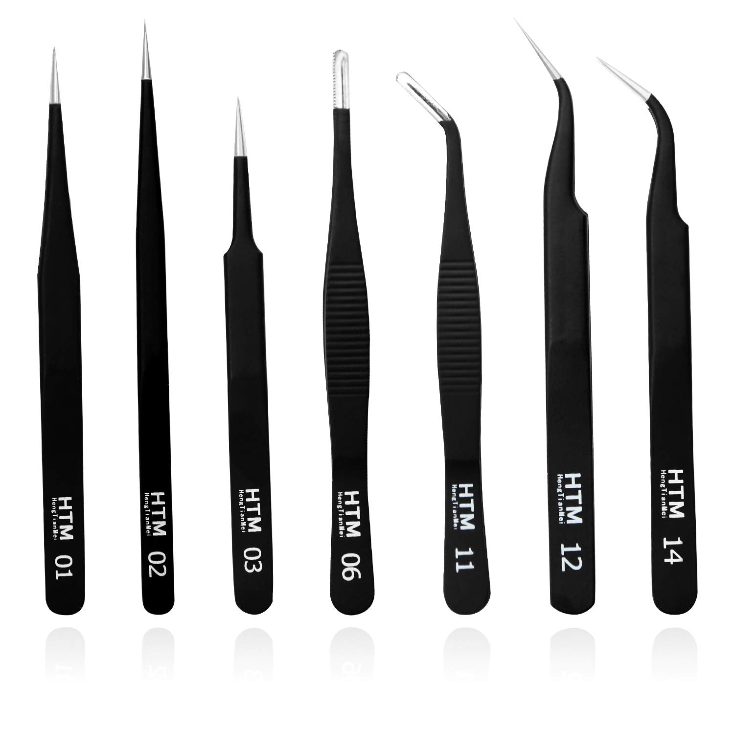 Pinces micro HengTianMei, ensemble complet pour précision sur tâches délicates.