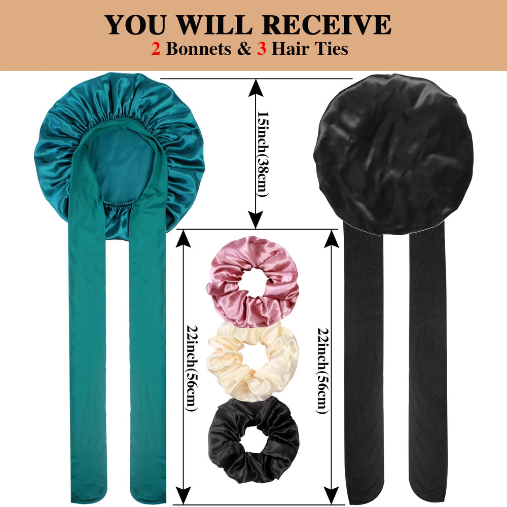 Attaches satin Heniho inclus: trois attaches protégeant les cheveux