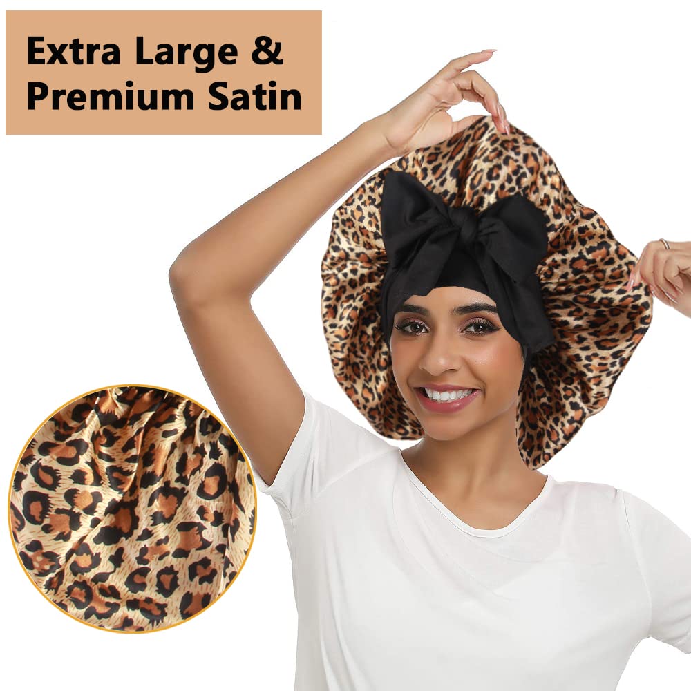 Bonnet satin Heniho avec bande longue 66 cm assure un maintien sûr durant le sommeil.