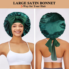 Bonnet satin Heniho diamètre 38 cm: convient aux cheveux bouclés et longs