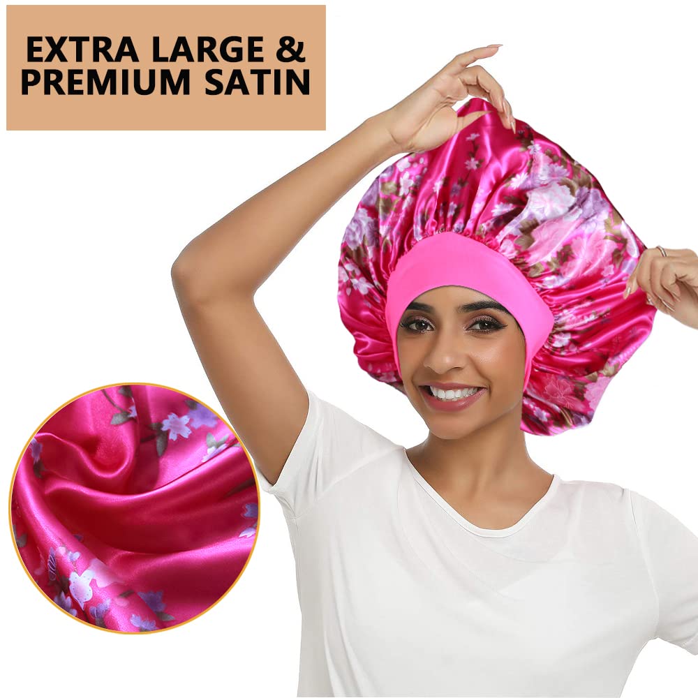 Heniho bonnet satin pour dreadlocks et tresses – protège les coiffures durant le sommeil.