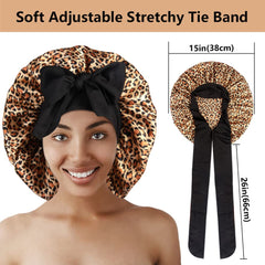 Bonnet satin Heniho protège les boucles et les tresses pendant le sommeil.