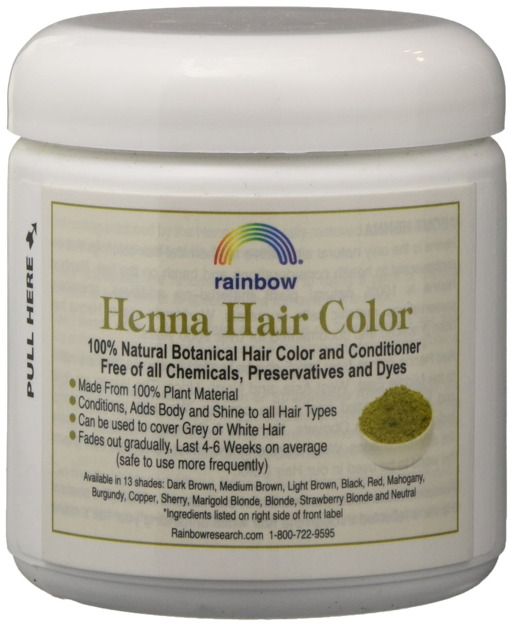 Henné Rainbow persan brun foncé, emballage: instructions claires et aspect élégant.