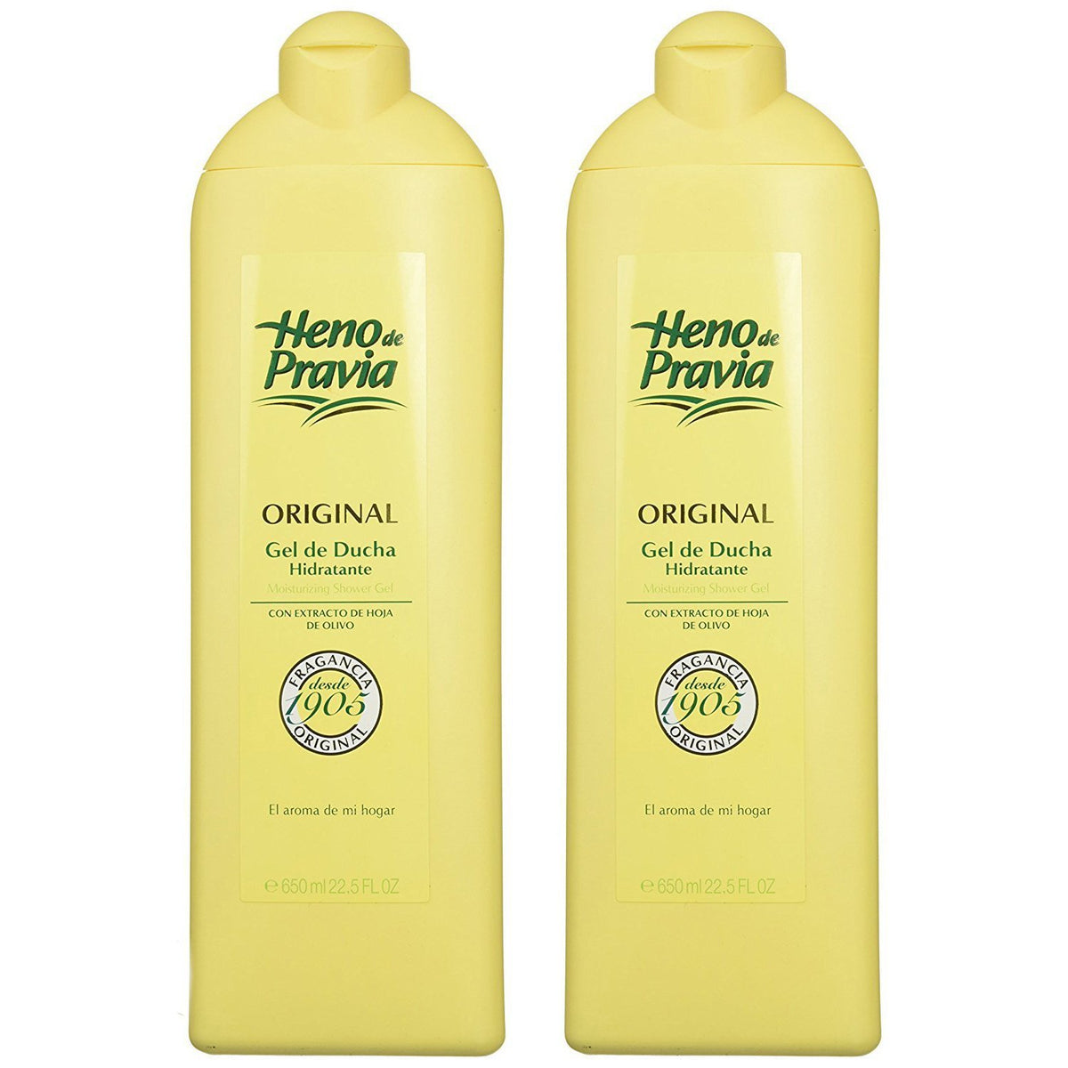 Heno de Pravia gel douche pack deux, pratique pour la routine quotidienne.
