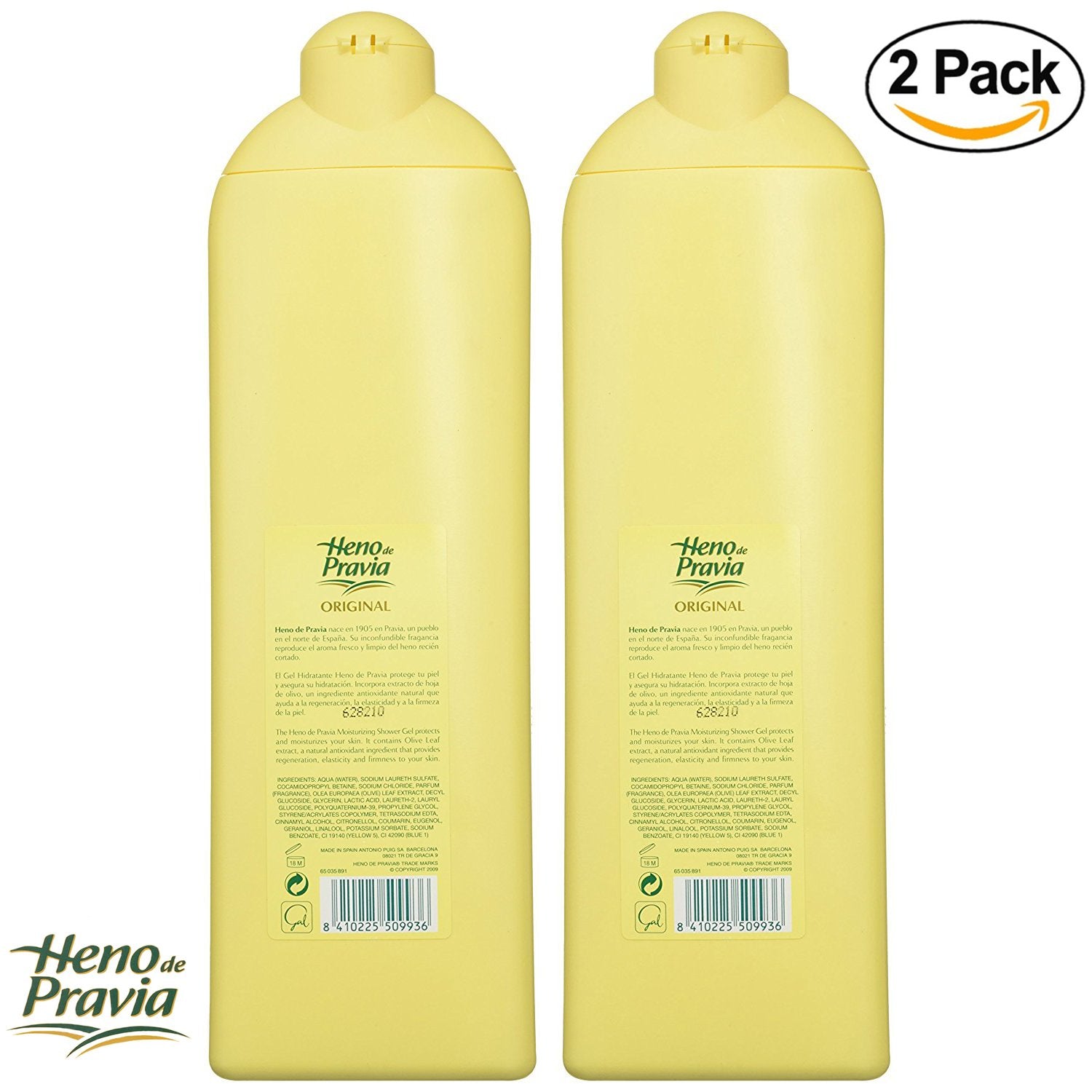Heno de Pravia gel douche texture crèmeuse, expérience riche et hydratante sous la douche.
