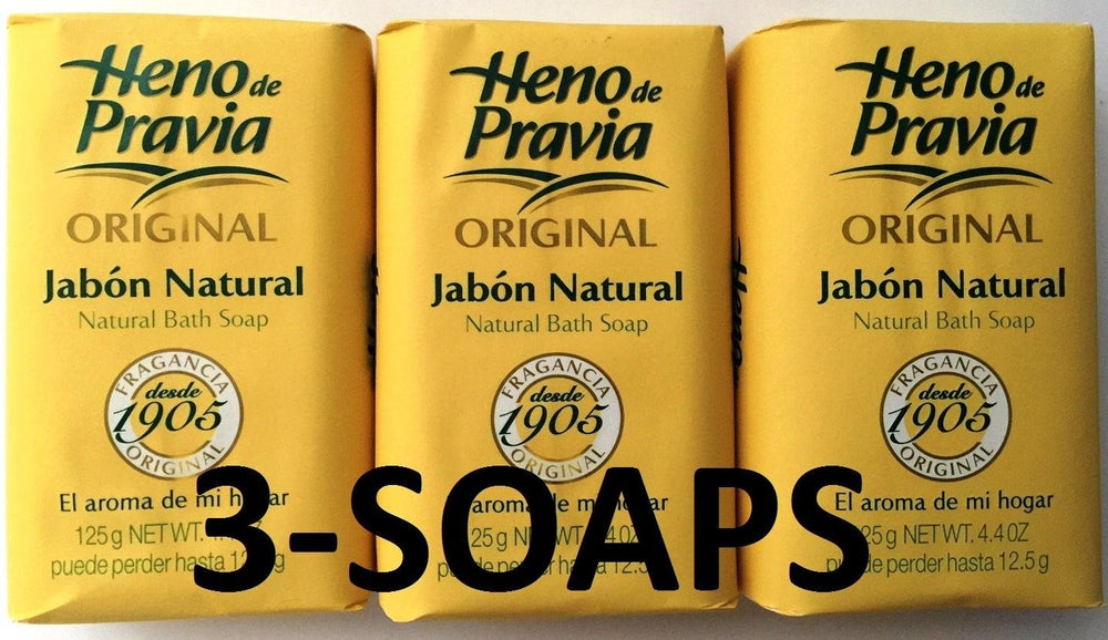 Heno de Pravia – ensemble de trois savons naturels pour une routine douche.