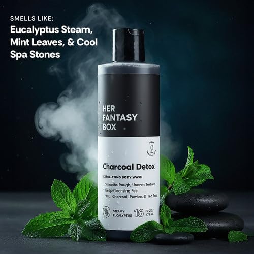 Her Fantasy Box Détox au charbon – mousse-texturée exfolie en douceur.