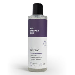 Her Fantasy Box Refresh Bouteille: flacon élégant pour le soin intime quotidien.