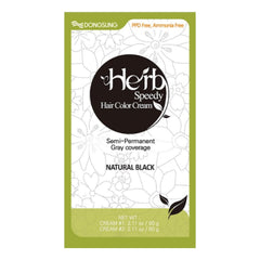 Herb Speedy Crème Colorante noir naturel pour couverture gris complète et naturelle.