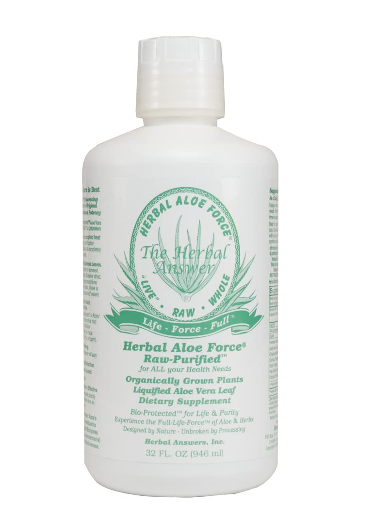 Bouteille Aloe Force de Herbal Answers, liquide pratique pour l'usage quotidien