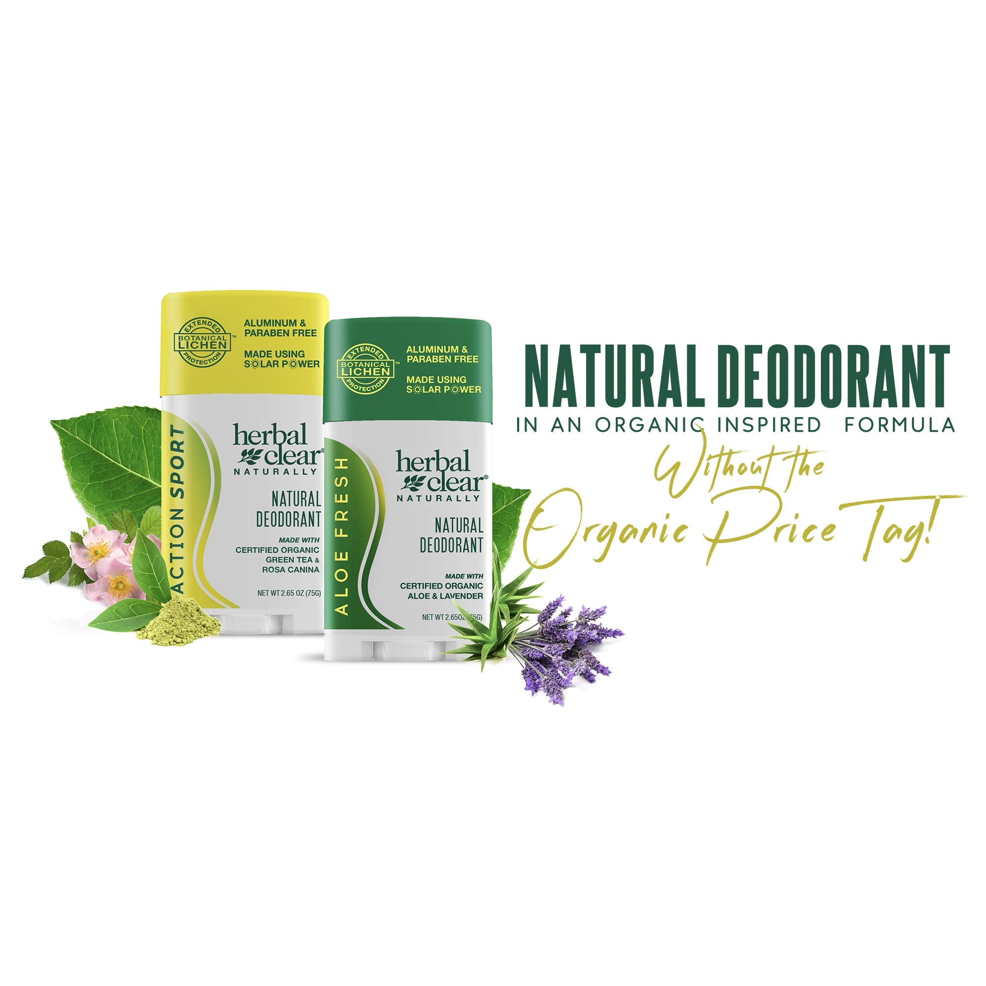 Ingrédients biologiques USDA dans Herbal Clear Naturally, soin sûr pour la peau.