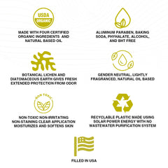 Terre de diatomées et lichen dans Herbal Clear Naturally, protection fraîche prolongée.