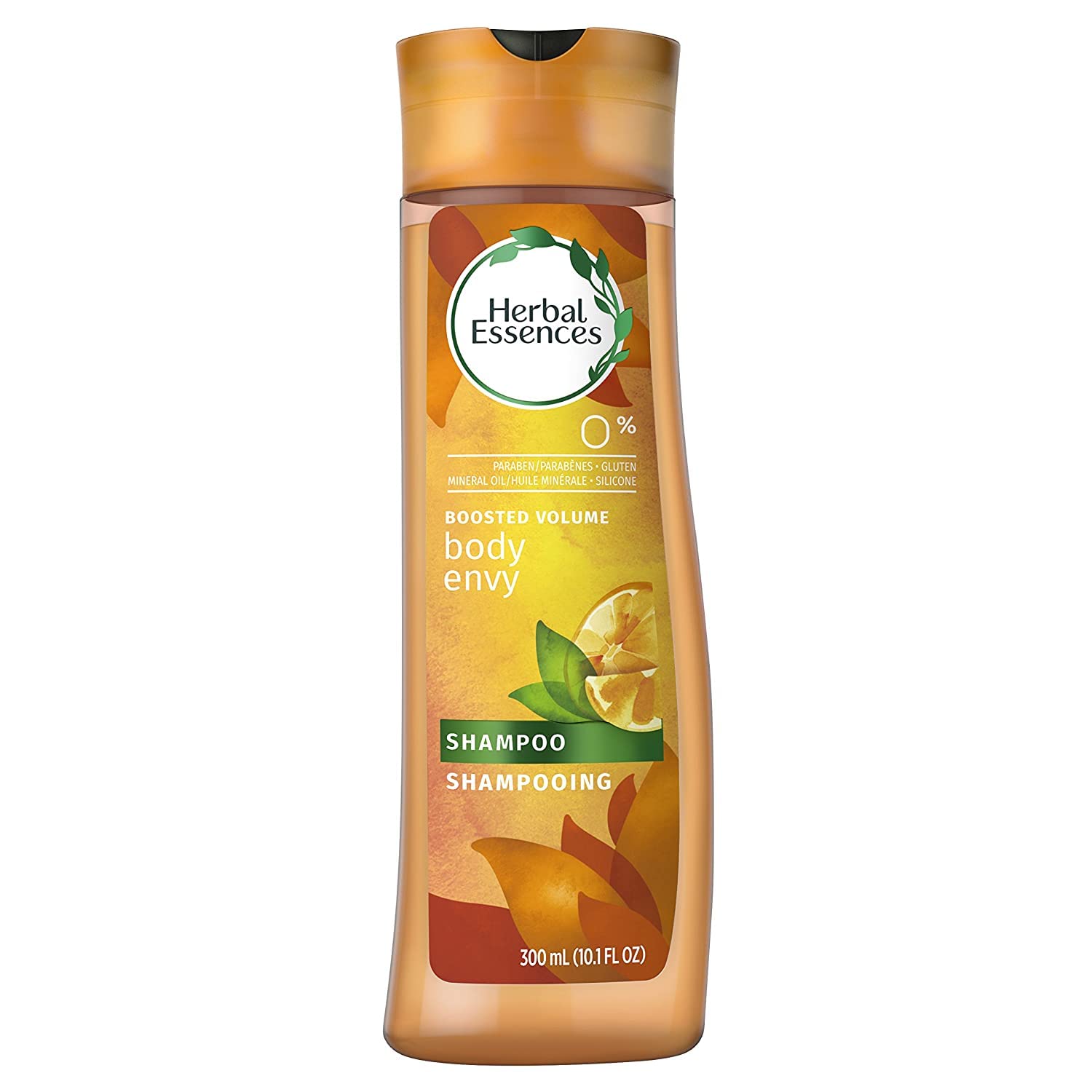 Mousse légère Herbal Essences Body Envy prête à rincer facilement.