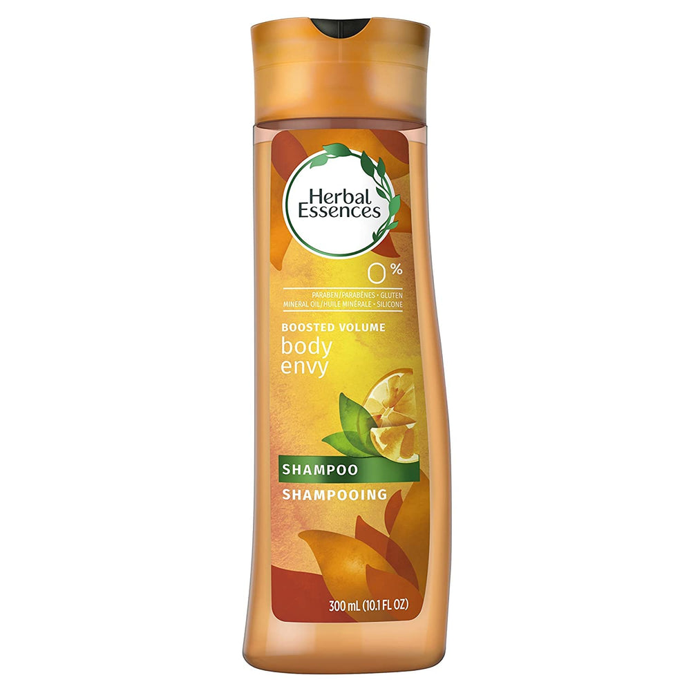Mousse légère Herbal Essences Body Envy prête à rincer facilement.