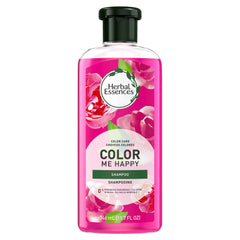 Herbal Essences Color Me Happy – bouteille et parfum rose pour cheveux colorés, douceur et brillance