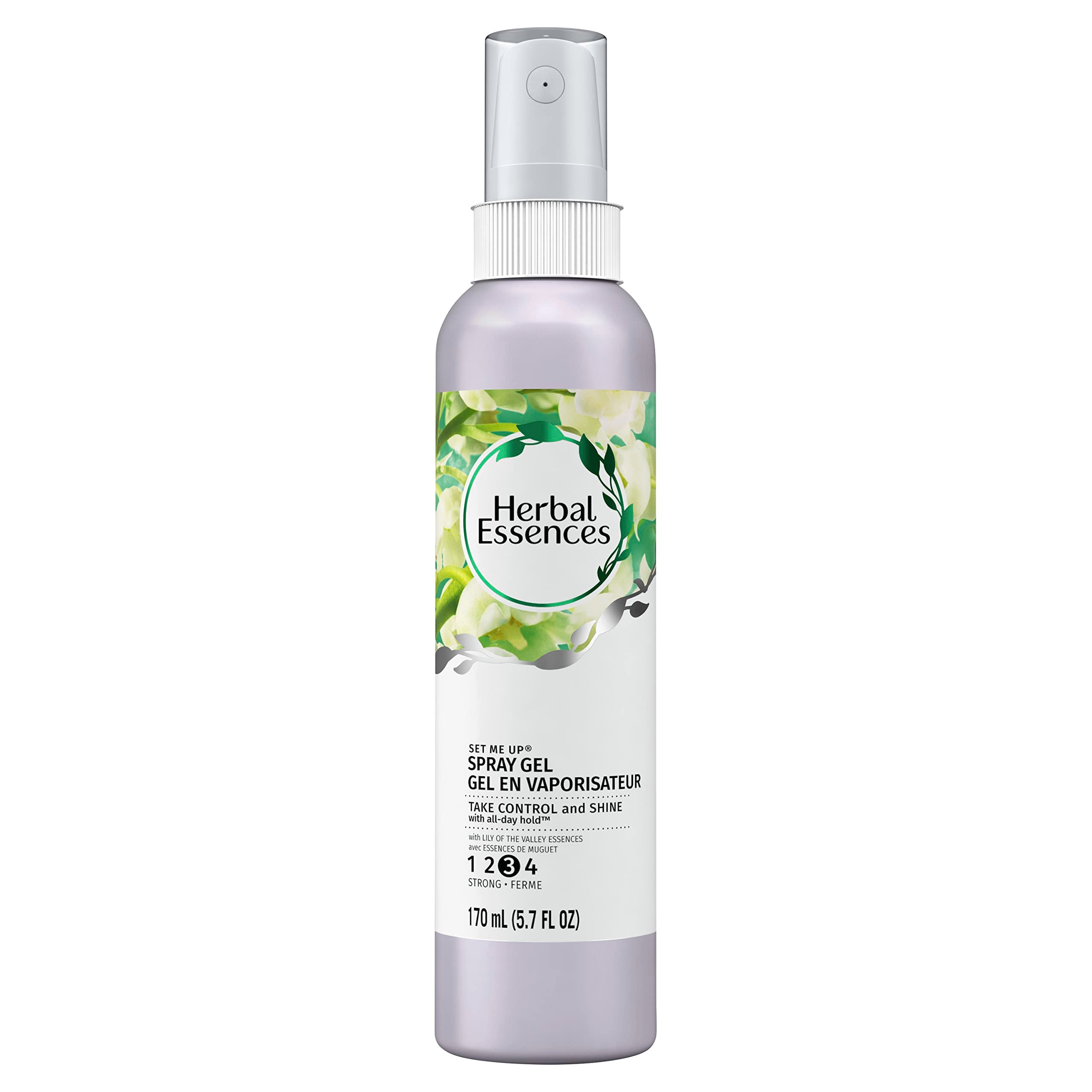 Herbal Essences Set Me Up Spray Gel: bouteille prête pour un coiffage rapide et durable