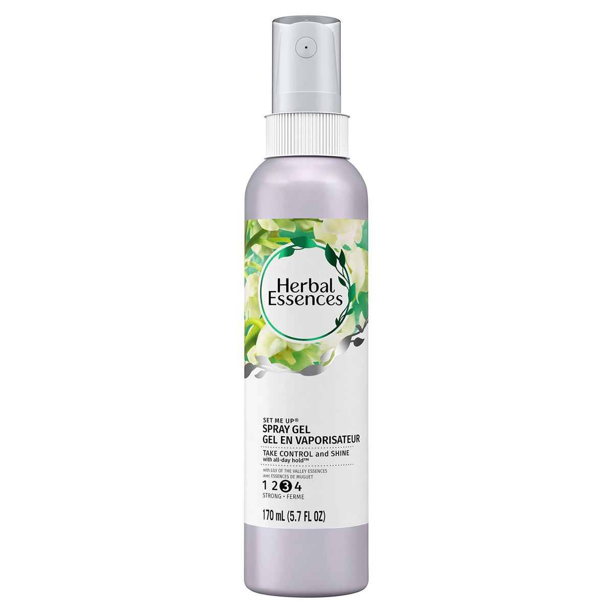 Herbal Essences Set Me Up Spray Gel: bouteille prête pour un coiffage rapide et durable