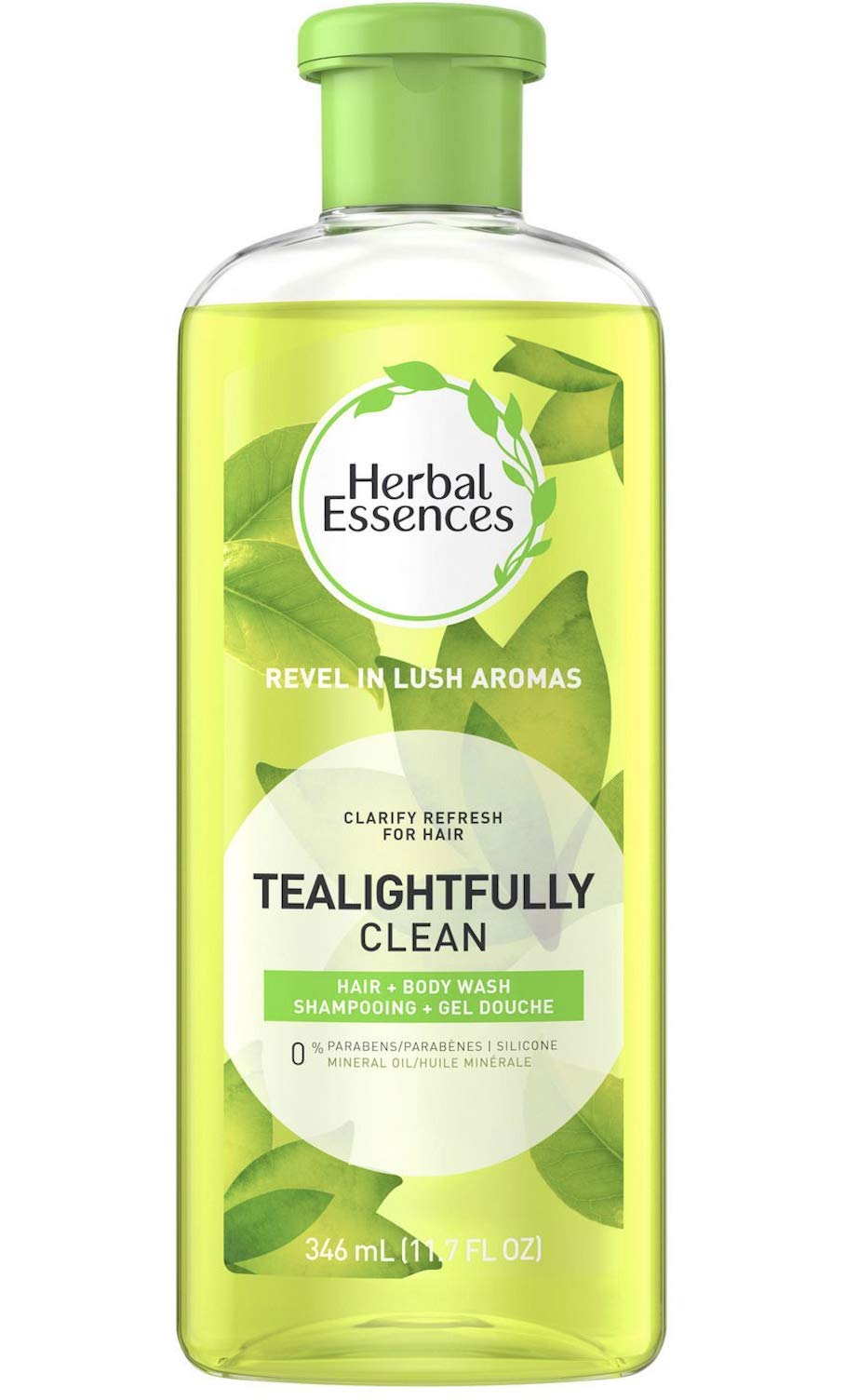 Herbal Essences Tea-Lightfully Clean : la bouteille de shampooing pour une purification légère et rafraîchissante.