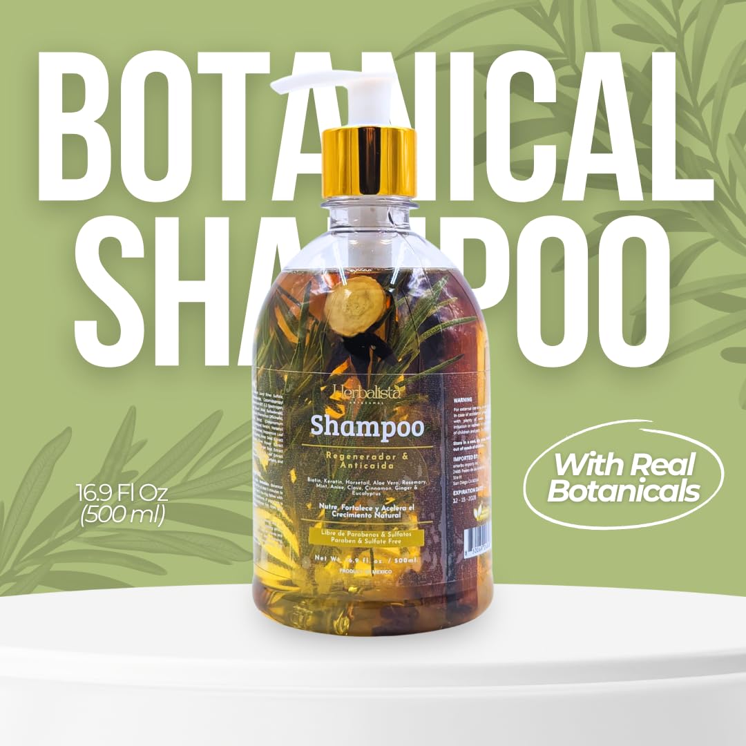 Utilisation du shampooing Herbalista pour un rituel capillaire quotidien sans sulfates.