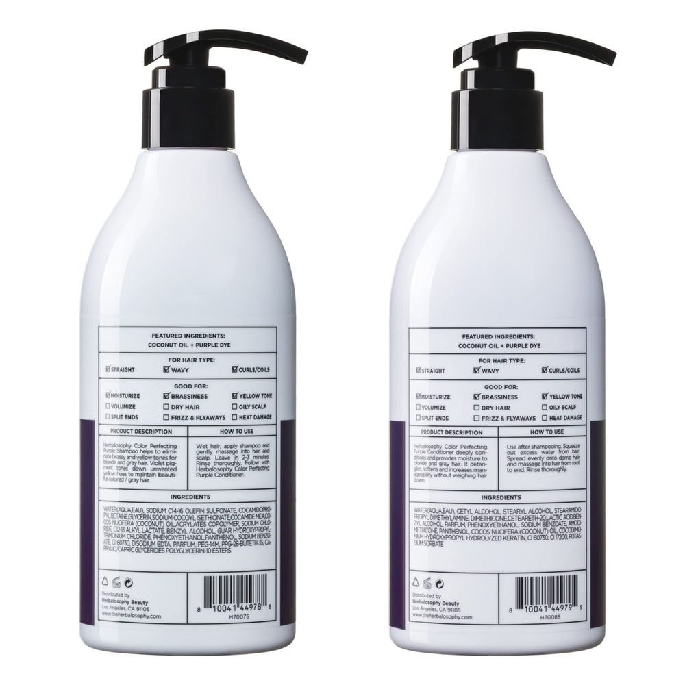 Herbalosophy Logo sur emballage violet, identité de marque visible.