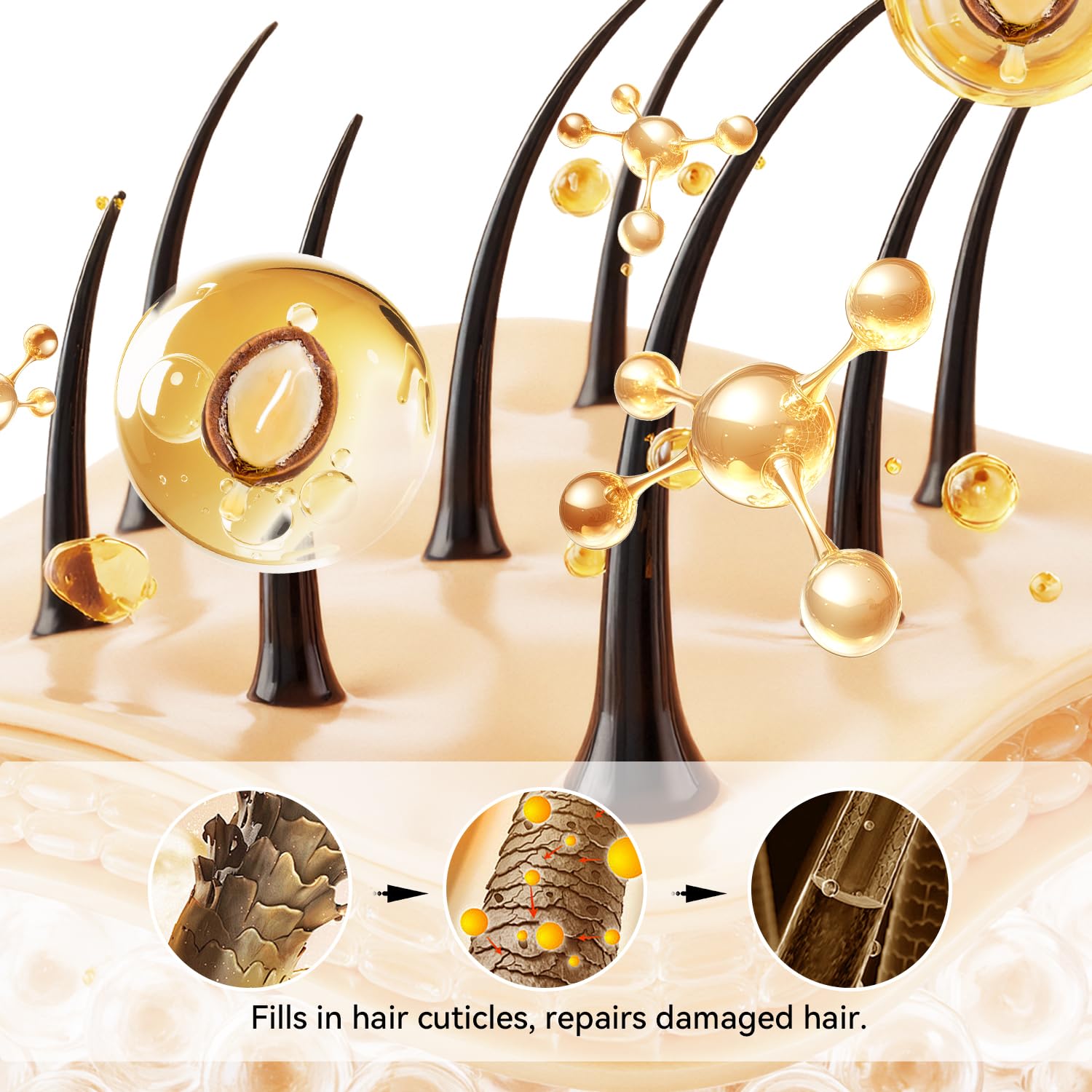Massage du cuir chevelu Herbalosophy, sensation fraîche et soin doux.