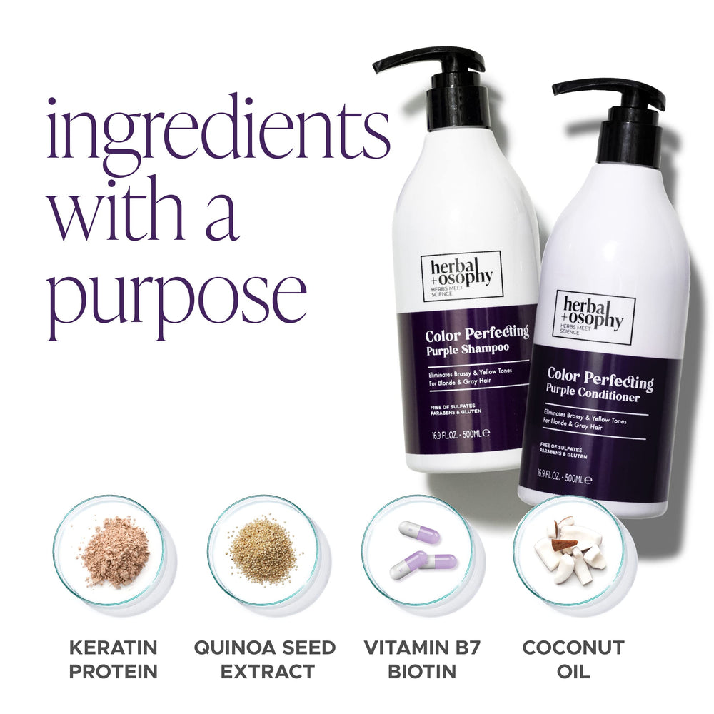 Herbalosophy Conditionneur violet texture onctueuse et maintien de la couleur.