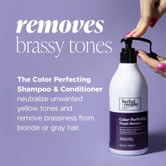 Herbalosophy Shampoing violet texture crémeuse et douceur des cheveux.