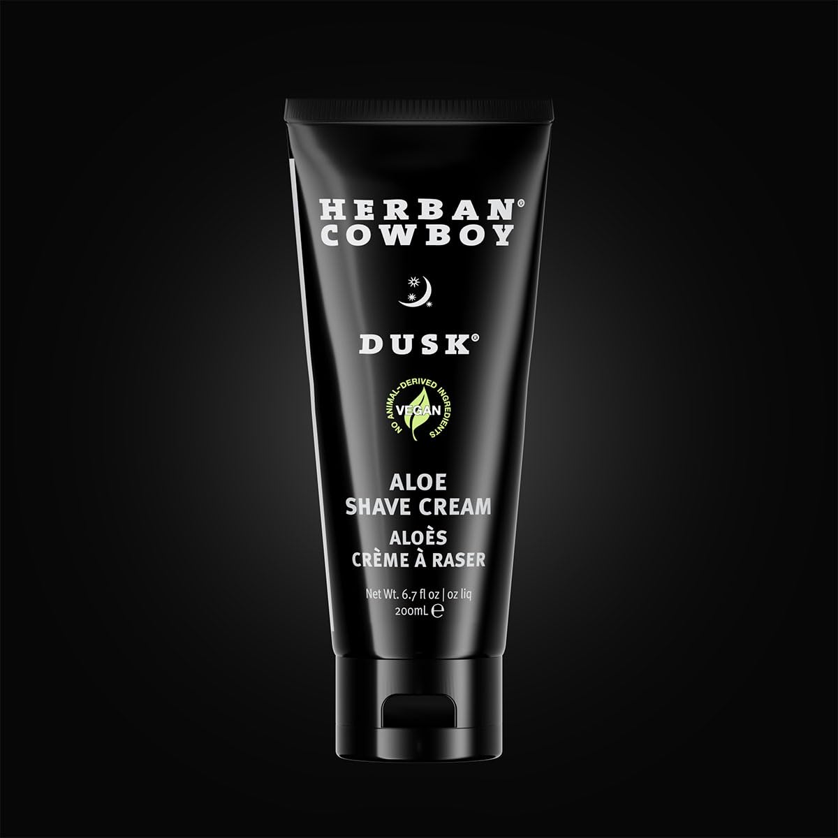 Herban Cowboy crème de rasage infusée d’aloe pour une hydratation pendant le rasage.