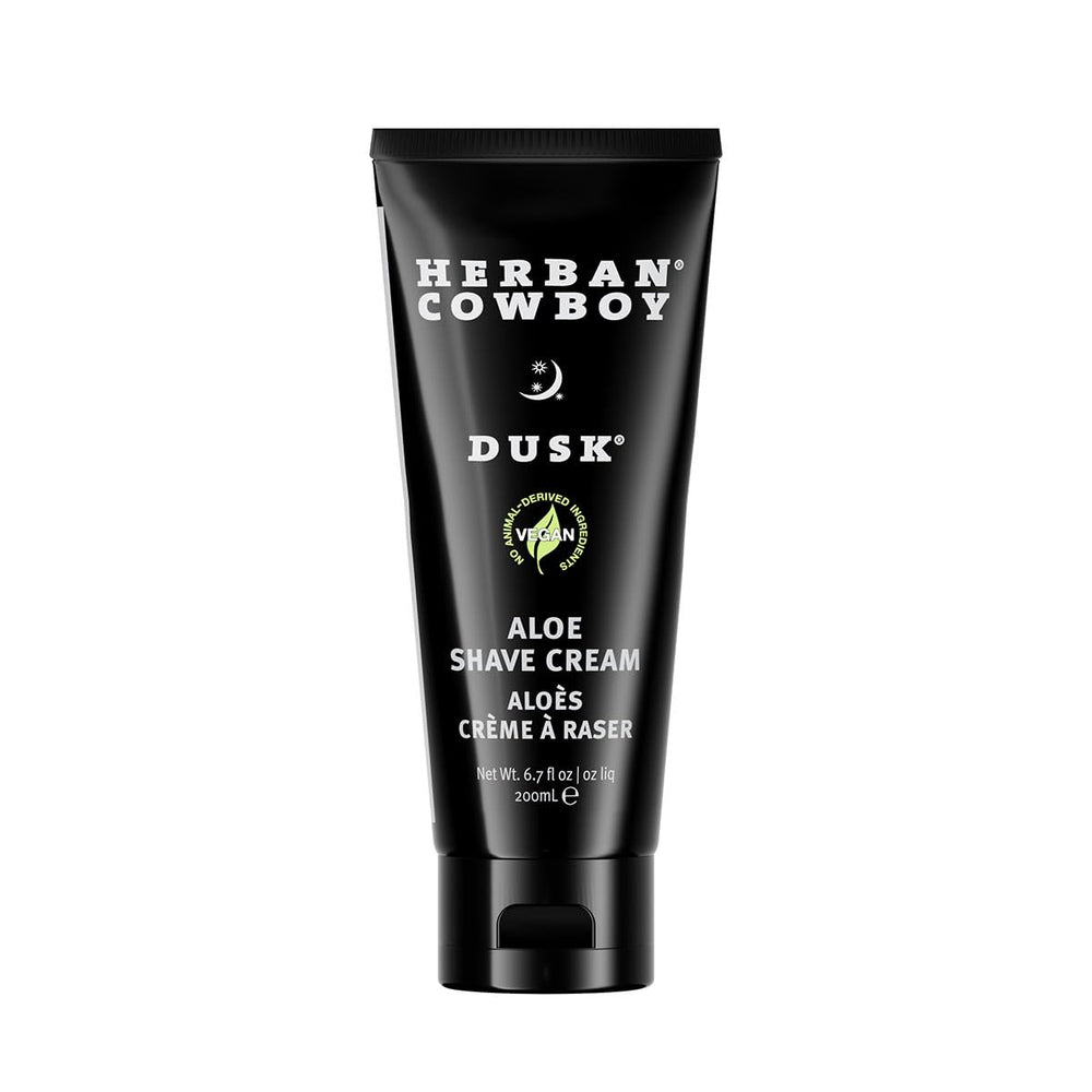 Herban Cowboy crème de rasage premium avec huile d’olive pour un rasage net et doux.