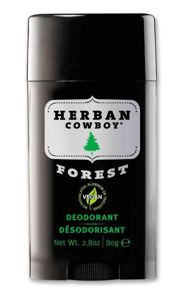 Herban Cowboy Forest déodorant en bouteille 2,8 oz, fraîcheur longue durée.