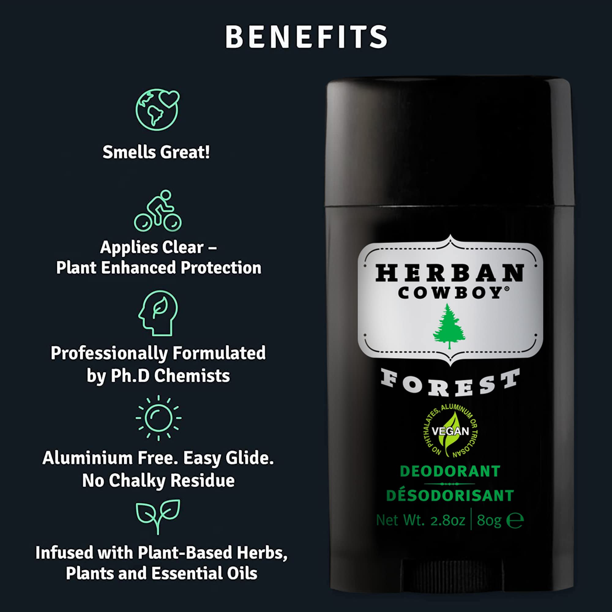 Forest sans aluminium pour une routine plus légère.