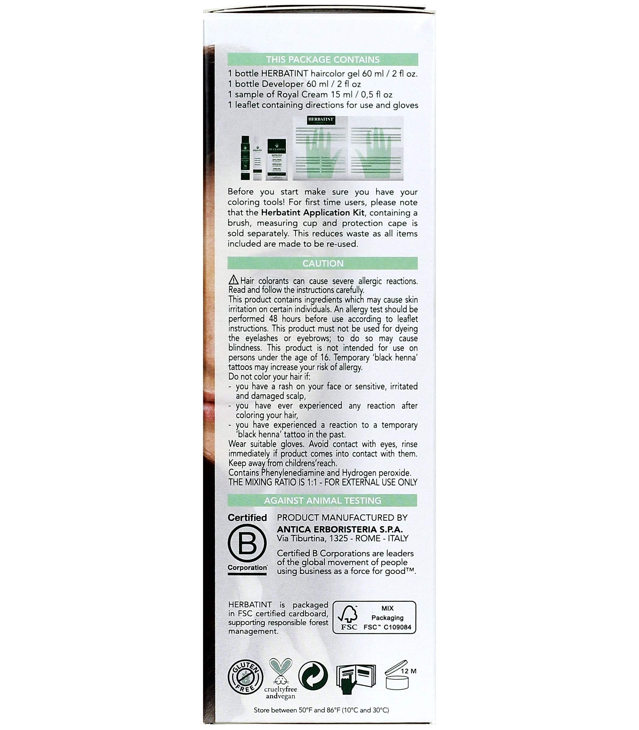 Herbatint 5D applique le gel colorant sur cheveux pour une couverture uniforme.