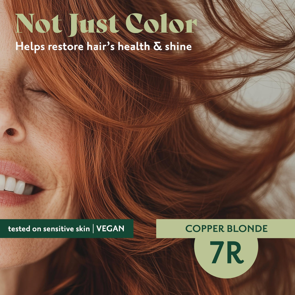 Emballage écoresponsable Herbatint 7R Copper Blonde, bouteille recyclable et réutilisable.