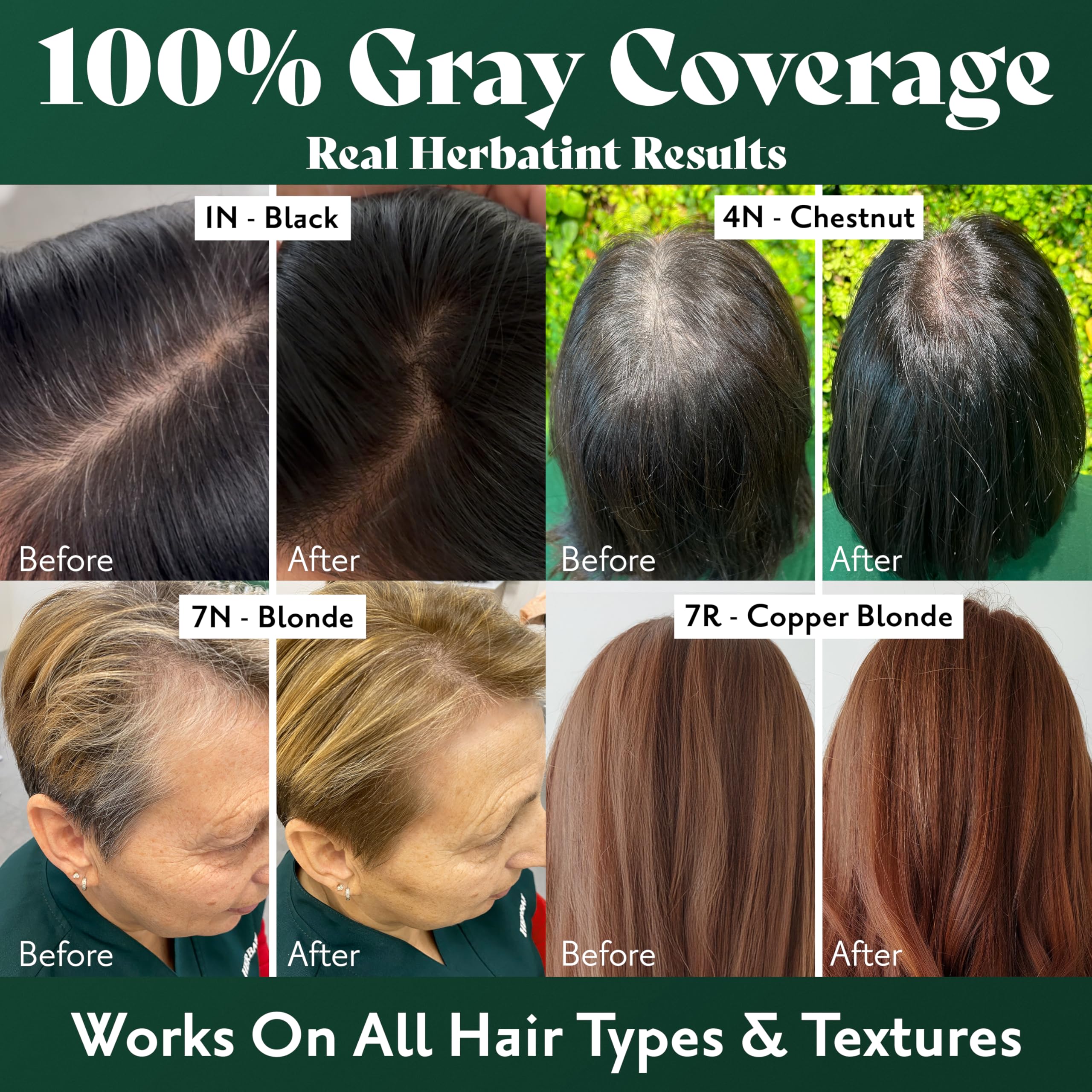 Application au pinceau Herbatint sur cheveux