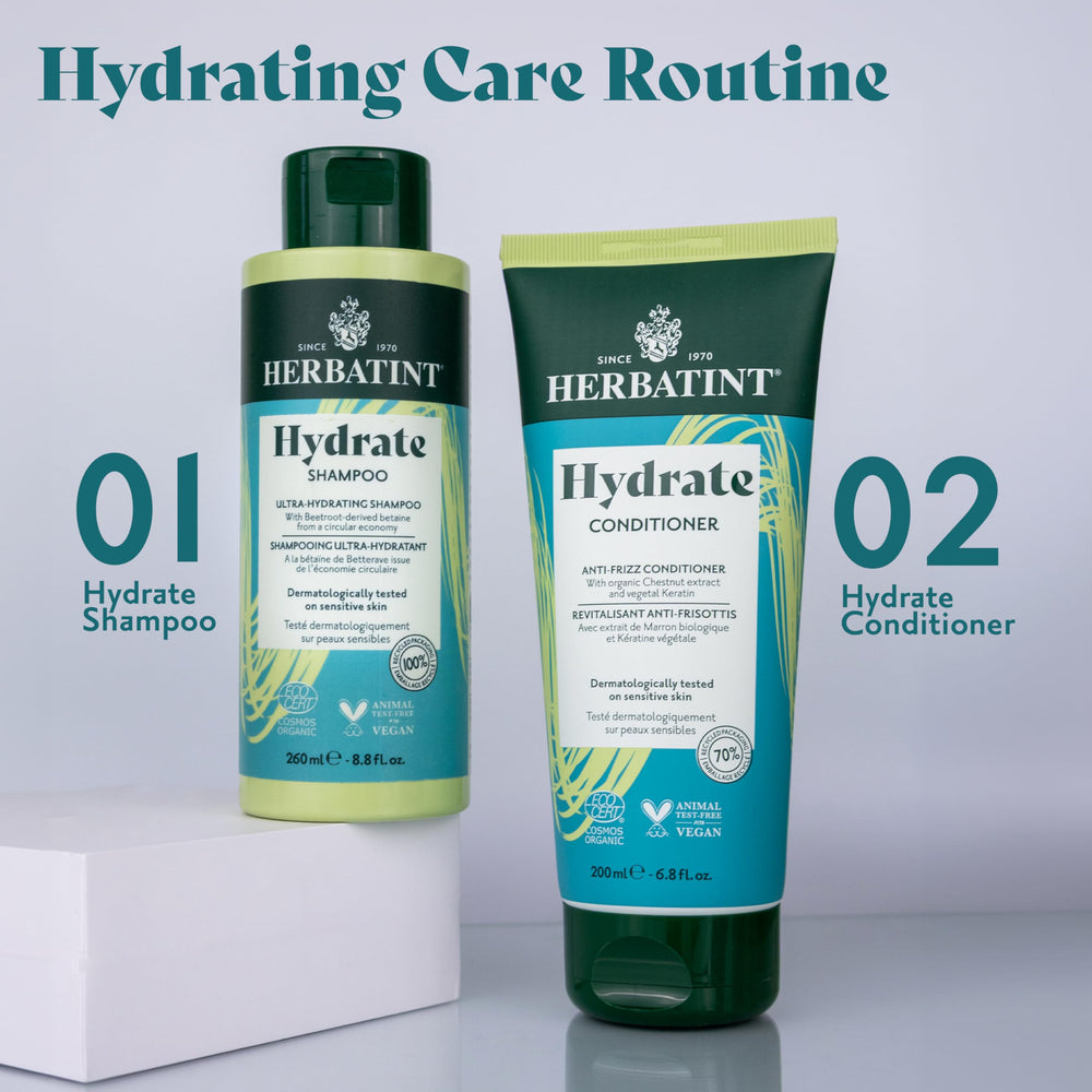 Herbatint Hydrate - Emballage: sans sulfates et sans parabènes.
