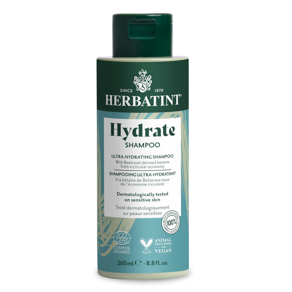 Herbatint Hydrate Shampoing, bouteille — hydratation durable pour cheveux doux