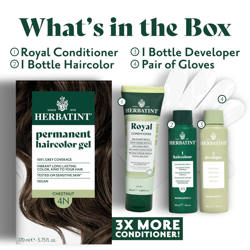 Herbatint mixage et application maison facile: gel homogène prêt à utiliser chez soi.