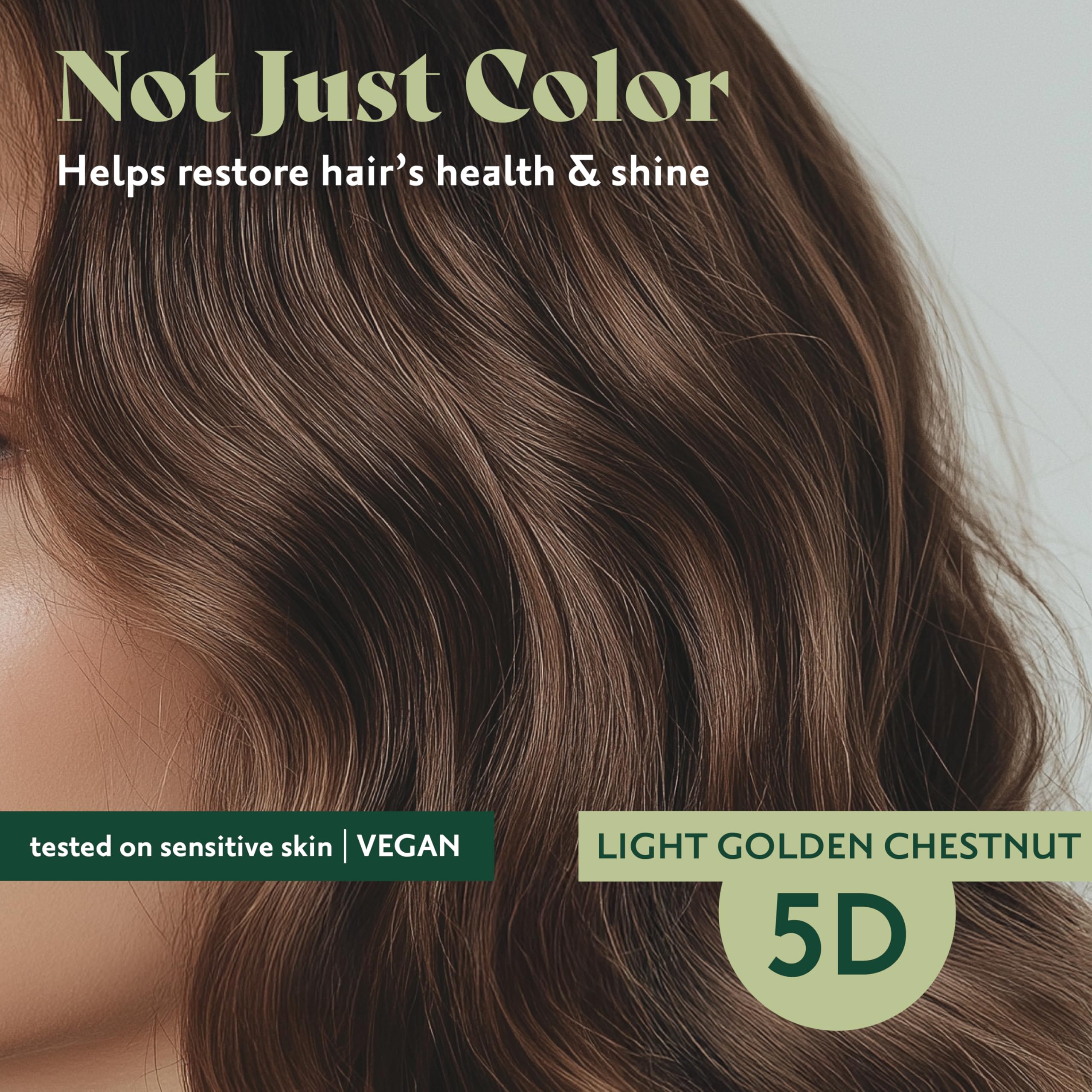 Herbatint cheveux après, aspect naturel et brillance saine.