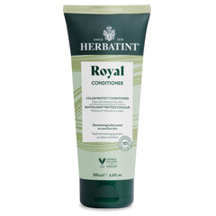 Herbatint Royal Conditioner bouteille aloé véra, hydratation légère et couleur préservée.