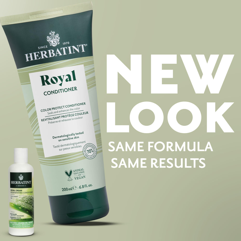 Herbatint Royal Conditioner huile de moringa, réparation douce et brillance.