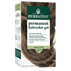 Herbatint teinture permanente 6N blond foncé: couverture complète des cheveux gris.