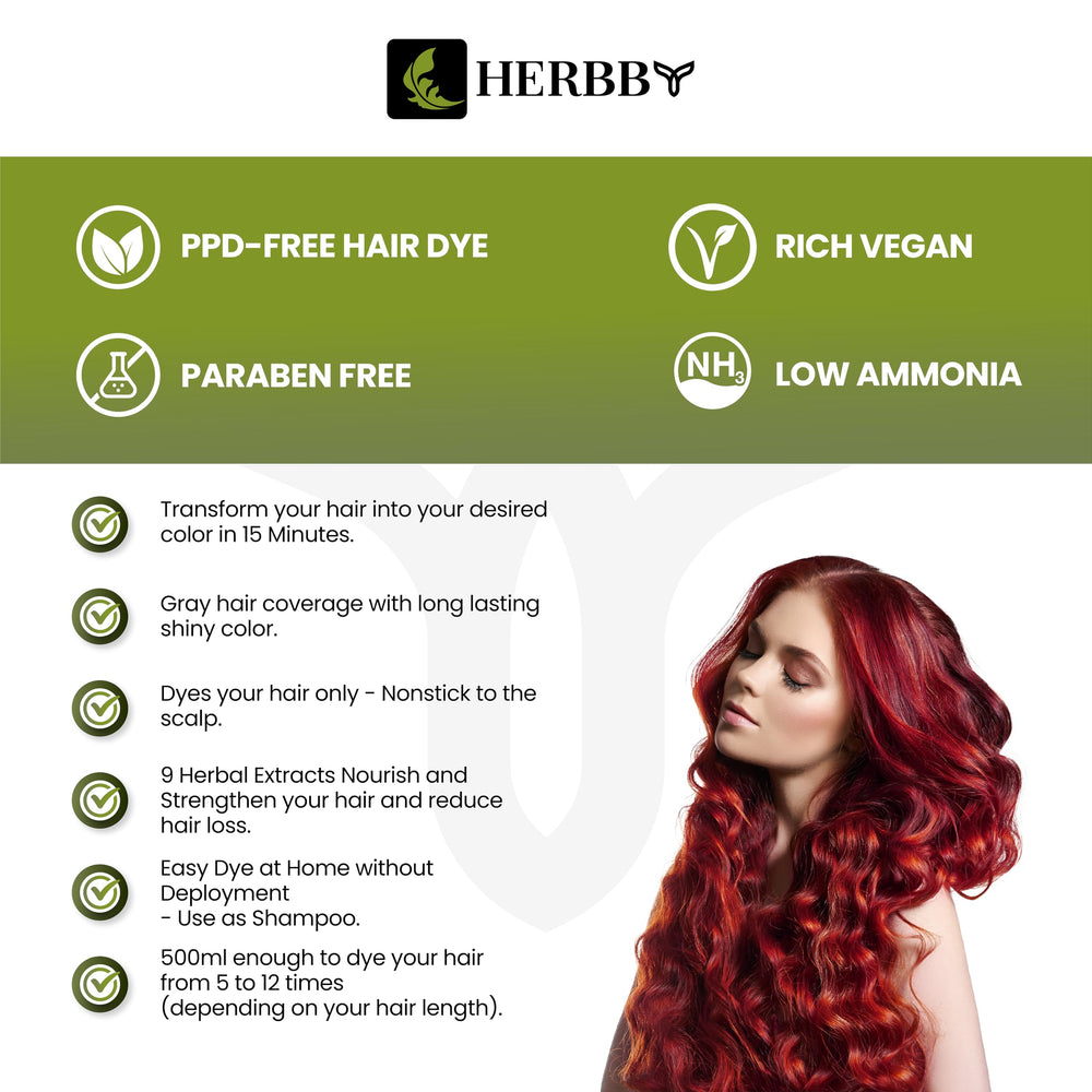 HERBBY Shampoing coloration gris – résultat avant/après