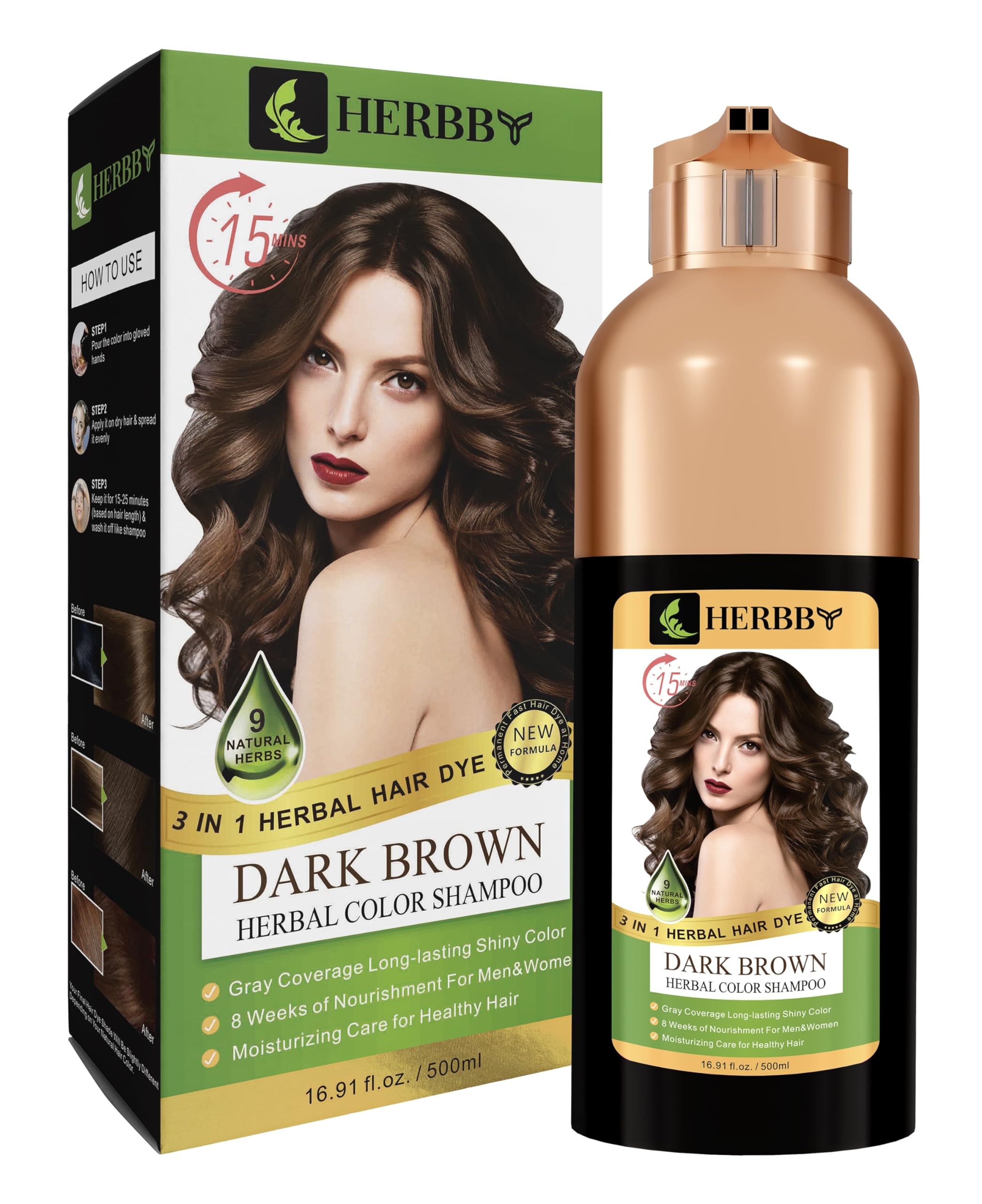 HERBBY Tous types de cheveux – adapté pour femmes et hommes