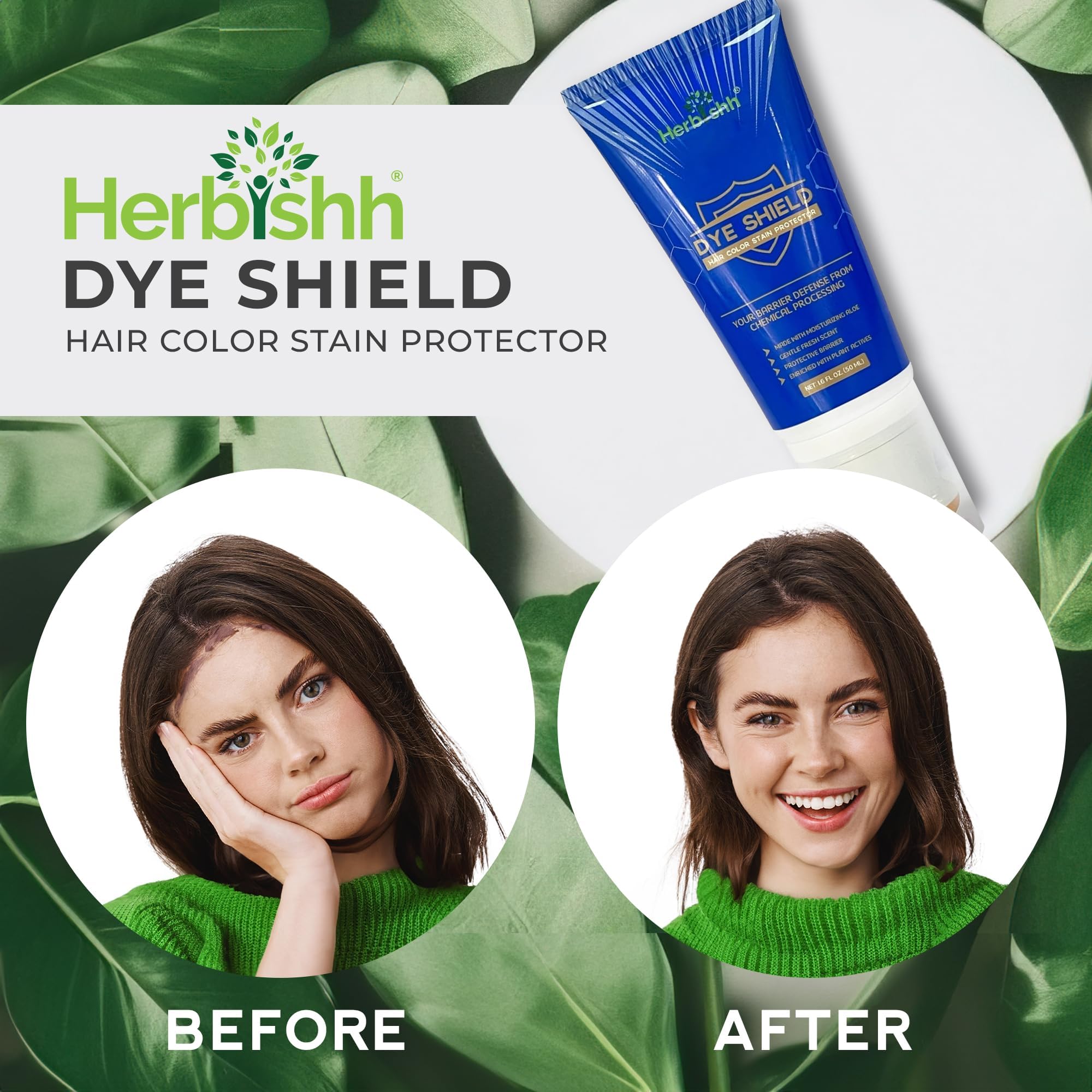 Herbishh barriere peau cou oreilles ligne-cheveux: réduit les irritations pendant l’application